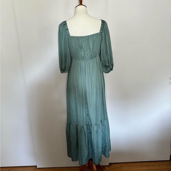 Sam Front Tie satin Dress in Lagoon - Picture 10 of 13